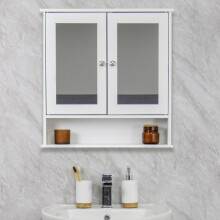 (Mirrored Double Door Cabinet) Anika Wall Mounted Bathroom Cabinets