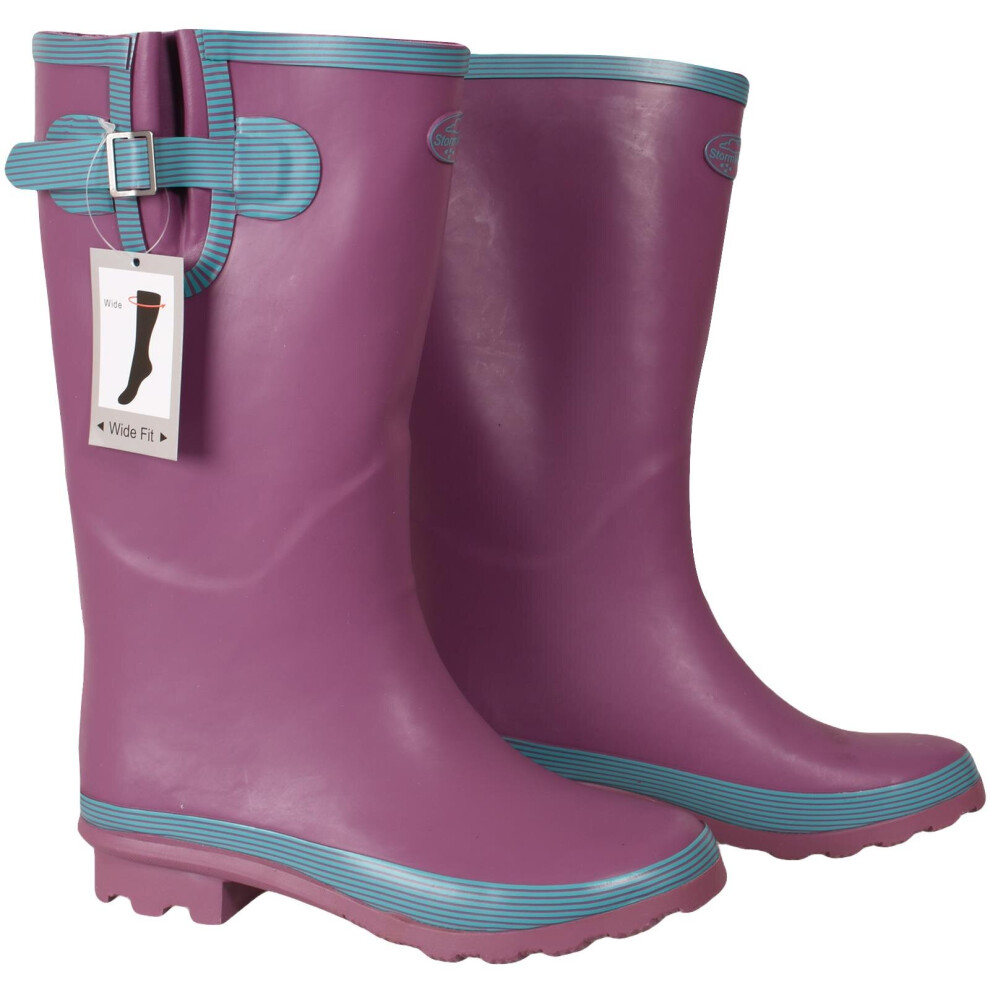 (Lilac Turquoise, UK 5) Stormwells Ladies Wellington Boots Rain Waterproof