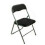 (BLACK, 1) Folding Square Chair Silver Metal Frame Portable Padded Seat Saving Space 1
