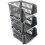 Silver Set of 3 Plastic Stacking Storage Basket Stackable Rack 18cm 1