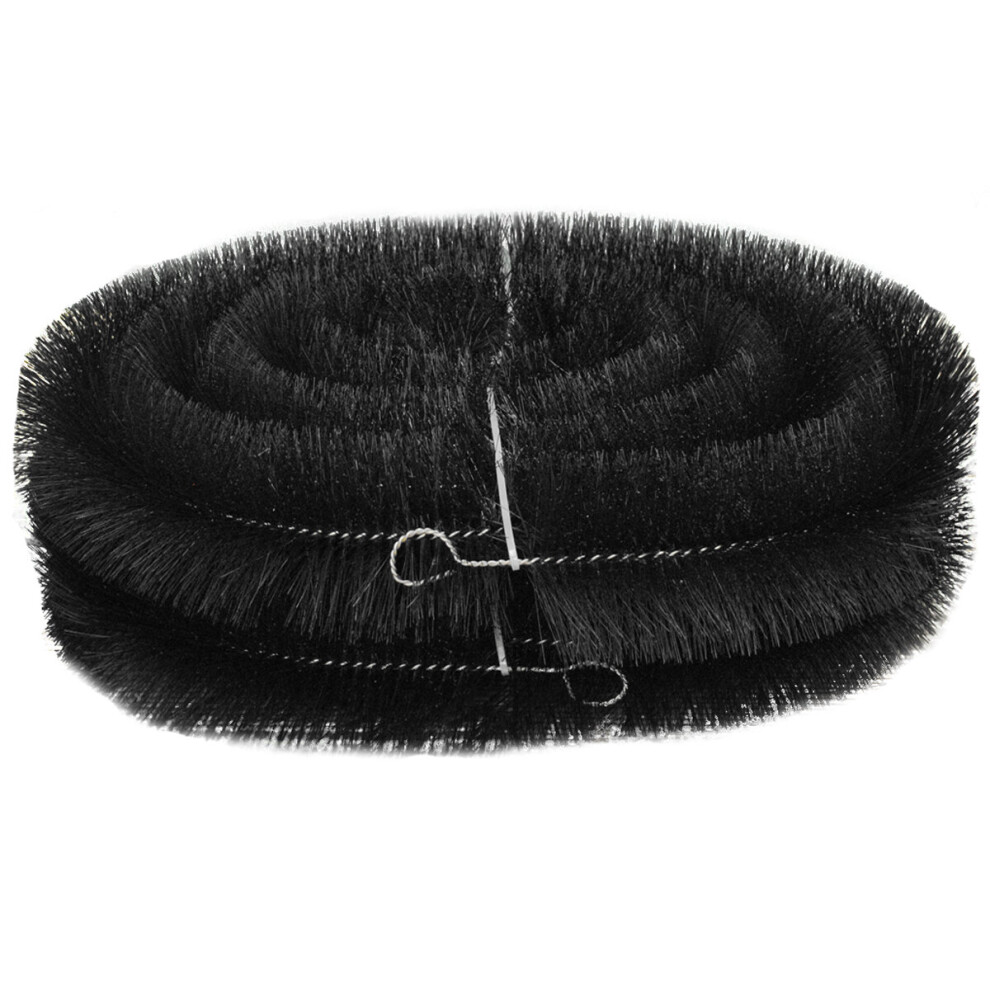 Set of 2 Black Gutter Brush Leaf & Moss Guard (4m)