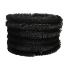 Set of 5 Black Gutter Brush Leaf & Moss Guards (4m each) - Fits 10–11.6cm Gutters, Stainless Loop, 20m Total | GFC563