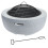 60cm Light Grey Concrete Round Pit Bowl Charcoal and Wood Burning Fire 4