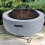 60cm Light Grey Concrete Round Pit Bowl Charcoal and Wood Burning Fire 1