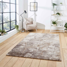 (50032 Beige/Silver, 120 x 170 cm) Gold Silver Modern Rugs Abstract Small XL Large Living Room Rug Bedroom Capet UK