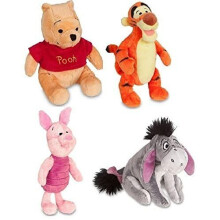 Disney Store Original Winnie the Pooh Plush Set of 4 with Piglet,