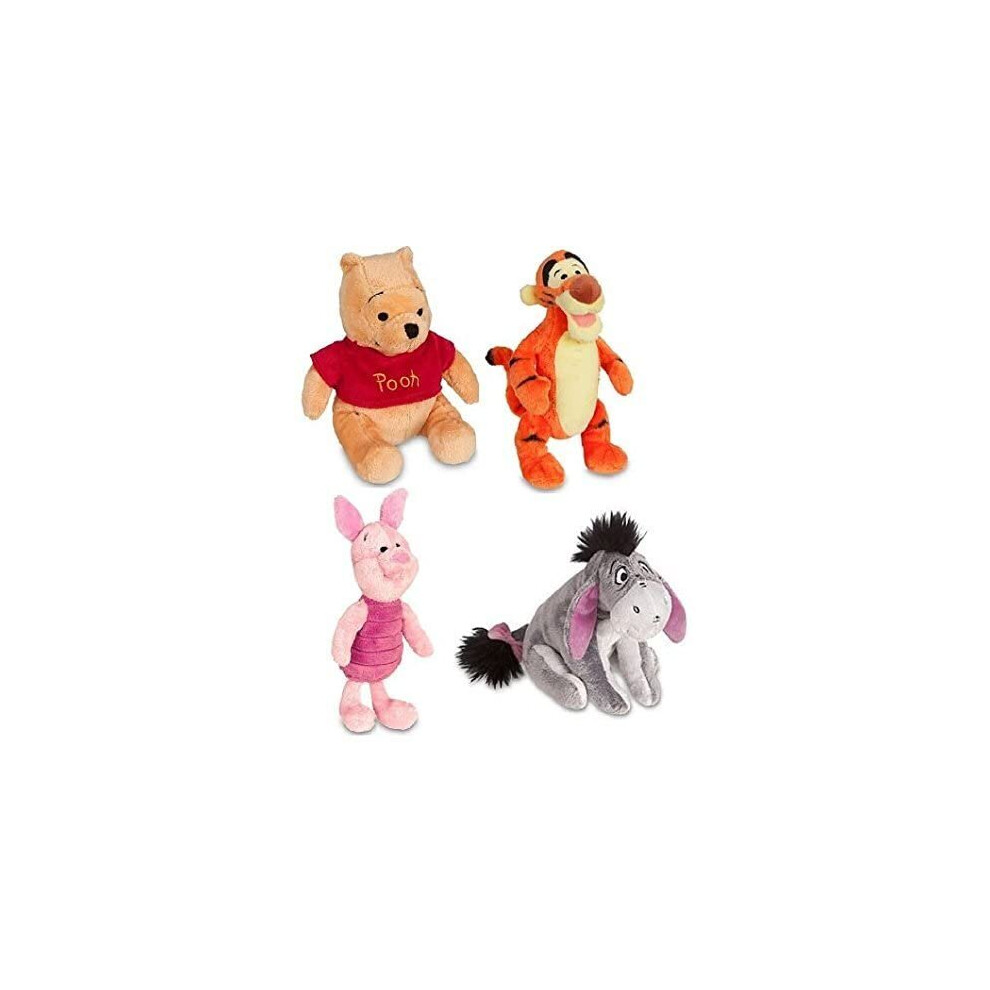 Disney Store Original Winnie The Pooh Plush Set Of 4 With Piglet