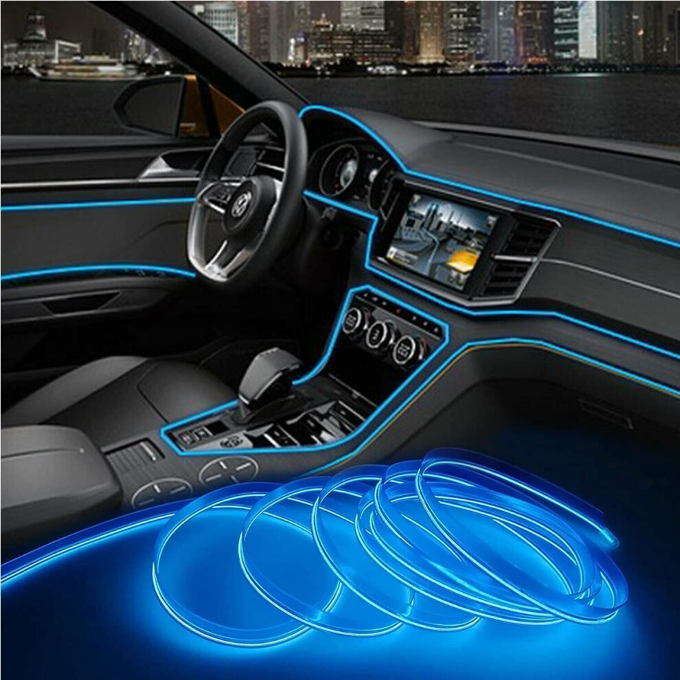 El Wire Car Led Interior Lights Auto Stripes Atmosphere Lighting Usb Neon Wire Decor Sewing Edge Lamp Accessories Automotive... 717664044591