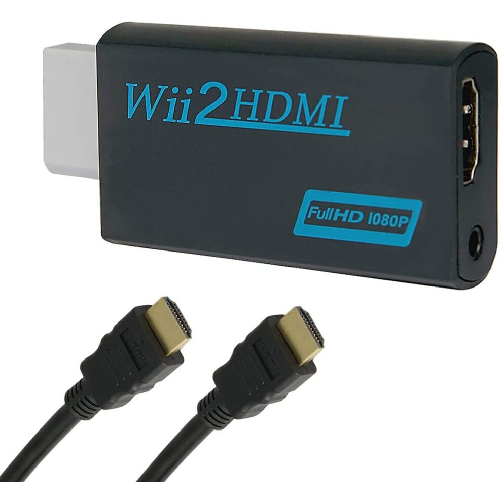 Wii to HDMI Converter, Wii to HDMI Adapter, Wii to HDMI 1080P 720P 60hz Connector Output Video & 3.5mm Audio - Support Games TV...