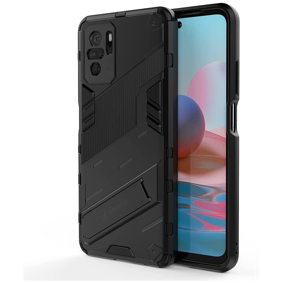 Doink Phone Case For Oppo Find X5, Pc+Tpu Shockproof Armor Cover, Heavy Duty Military Protective Case With Kickstand - Black 6951032440354