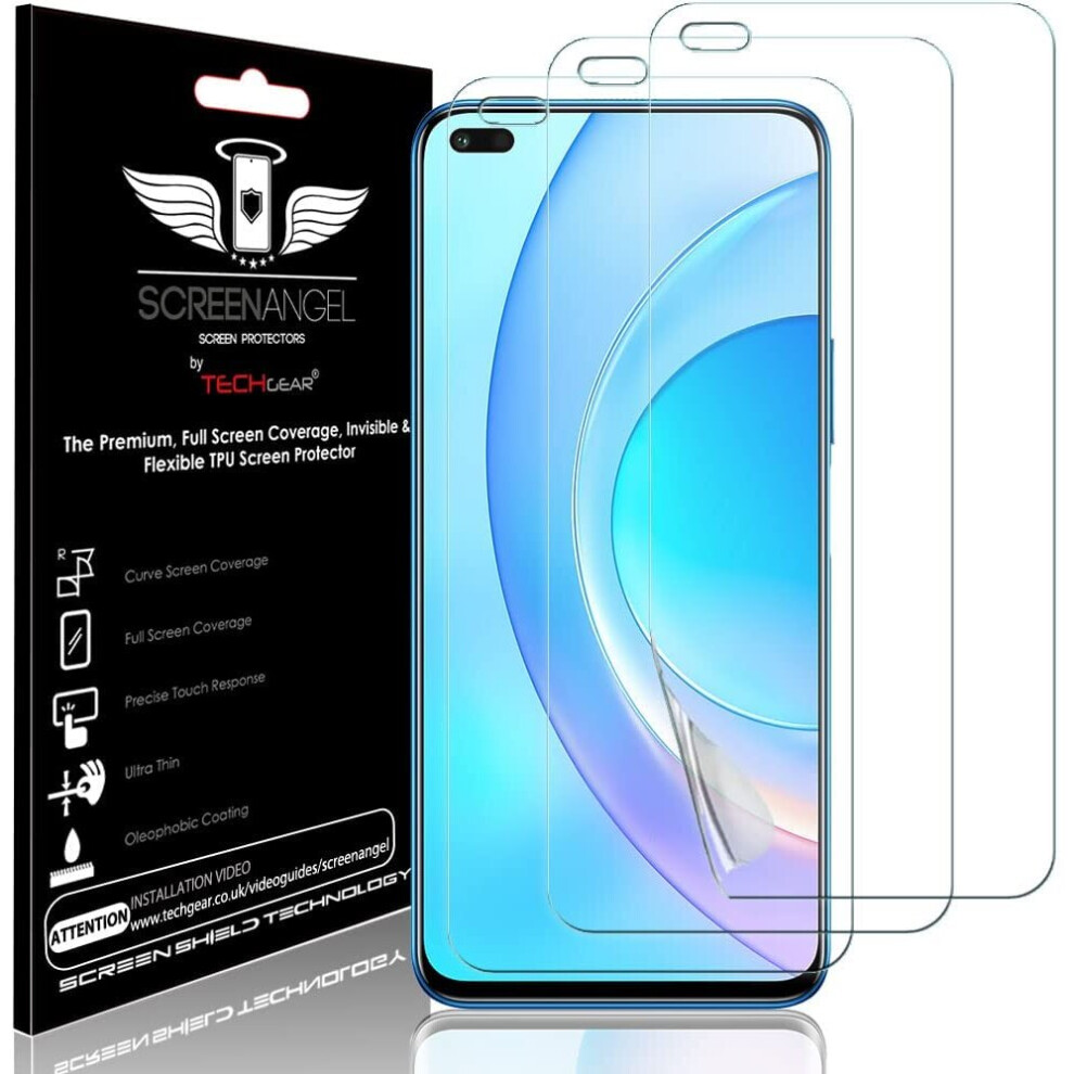 TECHGEAR [3 Pack Screen Protector fits Honor 50 Lite [Screen Angel Edition] [Case Friendly] [Bubble Free] [FULL Screen...