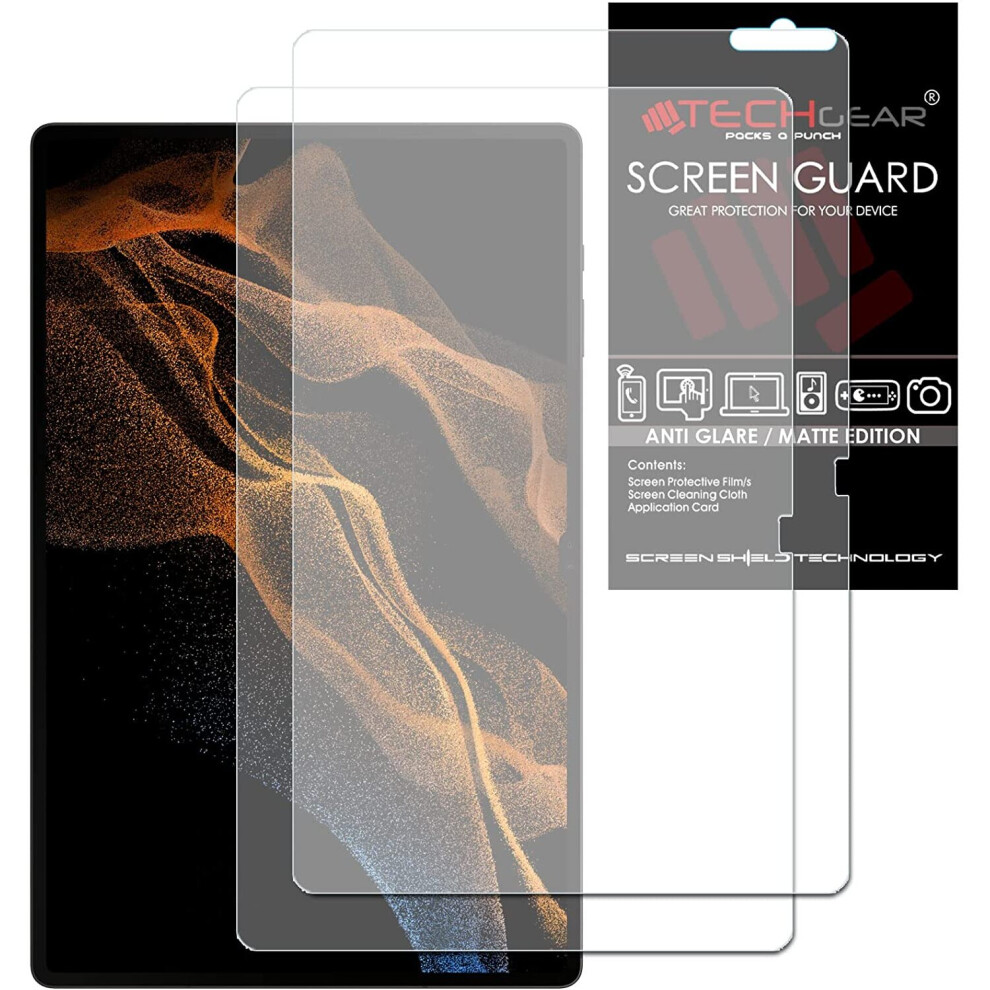 TECHGEAR 2 Pack Galaxy Tab S8 Ultra 14.6" Anti Glare Screen Protectors (SM-X900 / SM-X906), MATTE Screen Protector Guard Cover...