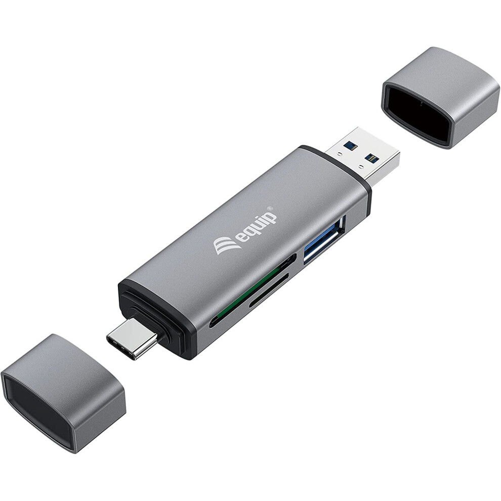 Equip Usb 3.0 Hub Otg Sb-C & Usb-A Sd/Microsd Card Reader 4015867227237