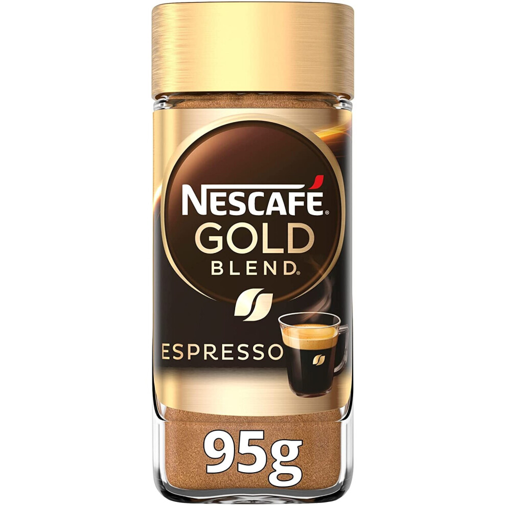 Nescafe Gold Blend Espresso Instant Coffee 95g (Pack of 6)