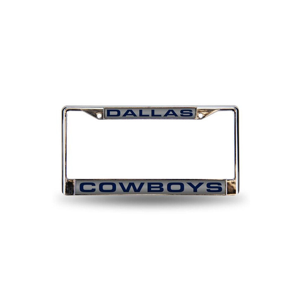 Caseys 9474653086 Nfl Dallas Cowboys Laser Cut License Plate Frame, Chrome & Silver 094746530860