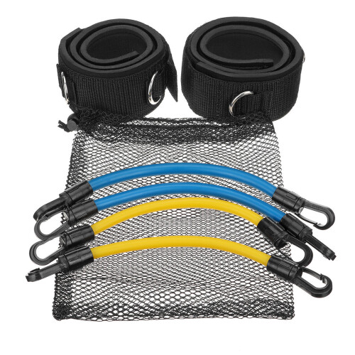 GreenZech (C) 15/20/25/30/80/90/100lb Multi-function Leg Resistance Bands Home Fitness Strength Training Pilates Flexbands 2