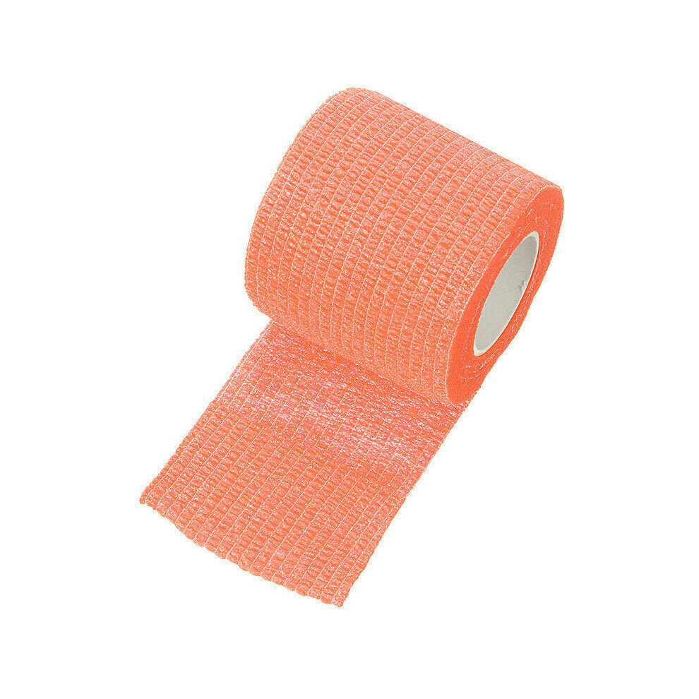 (Dark orange) 450x5cm Waterproof First Aid Self-Adhesive Elastic Bandage Muscle Care Gauze Tape