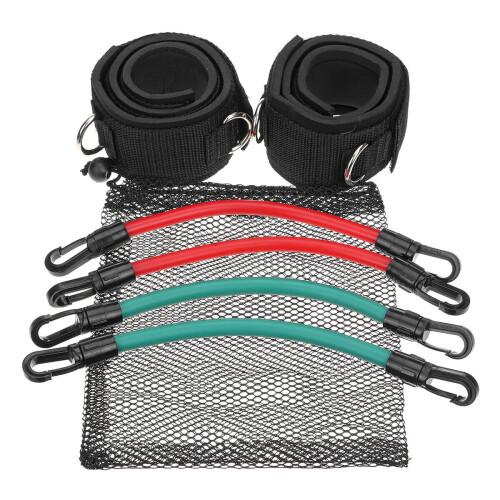 GreenZech (C) 15/20/25/30/80/90/100lb Multi-function Leg Resistance Bands Home Fitness Strength Training Pilates Flexbands