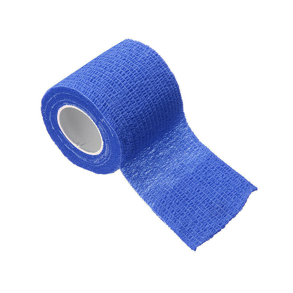 (Blue) 450x5cm Waterproof First Aid Self-Adhesive Elastic Bandage Muscle Care Gauze Tape