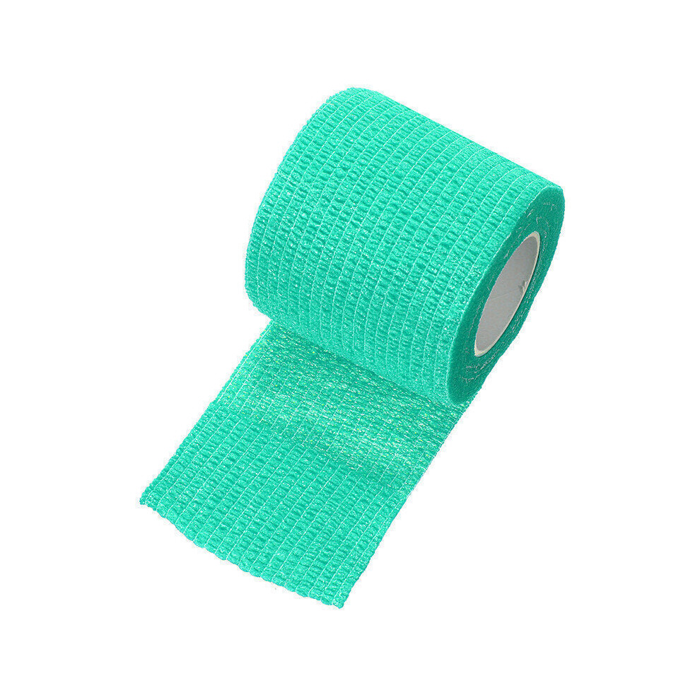 (Green) 450x5cm Waterproof First Aid Self-Adhesive Elastic Bandage Muscle Care Gauze Tape