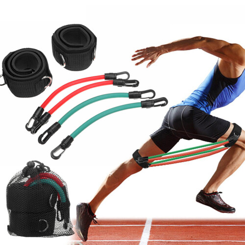 GreenZech (C) 15/20/25/30/80/90/100lb Multi-function Leg Resistance Bands Home Fitness Strength Training Pilates Flexbands 1