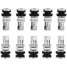 10pcs Car Truck Motorcycle TR161 Tyre Valve Short Stems Metal Bolt Tire Valve Stem Kit with Dust Cap