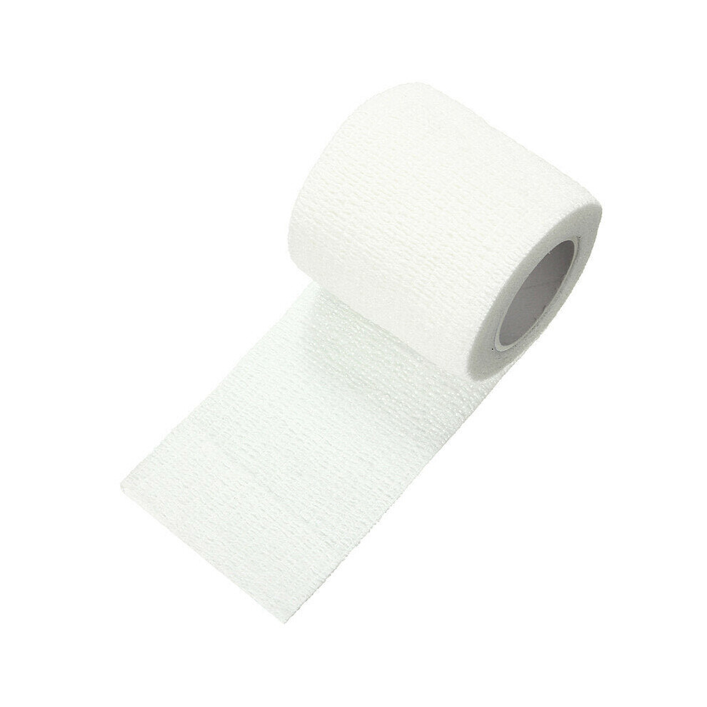 (white) 450x5cm Waterproof First Aid Self-Adhesive Elastic Bandage Muscle Care Gauze Tape