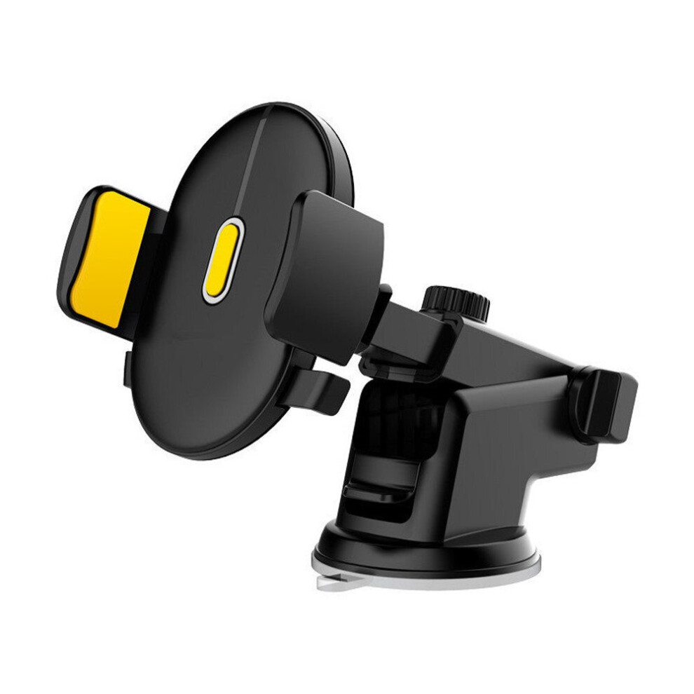 (Yellow) Car Mobile Phone Bracket Plone Holder with Expansion Rod Auto Dashboard Suction