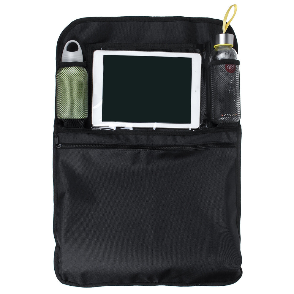 Car Seat Back Storage Bag Organizer with Touch Screen Tablet Holder