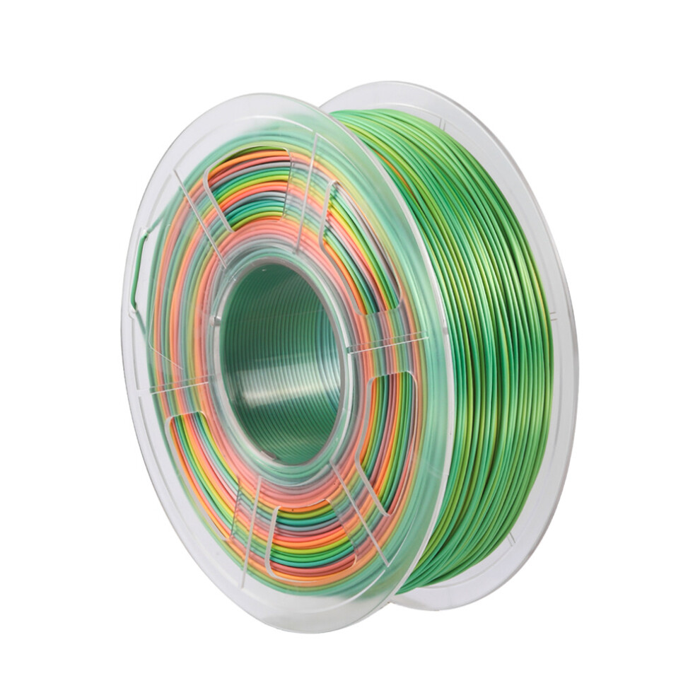 (Green) Silk Rainbow filament for 3D Printer High Strength 1KG PLA 1.75MM