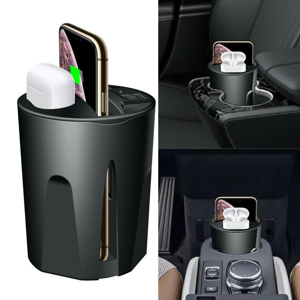 10W QI Wireless Fast Car Charger USB Output