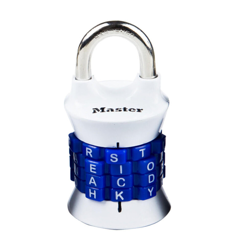 (Dark Blue) Digit/Letters Combination Password Lock Alloy Steel Security Padlock Cabinet Luggage Coded Lock 3654659021557