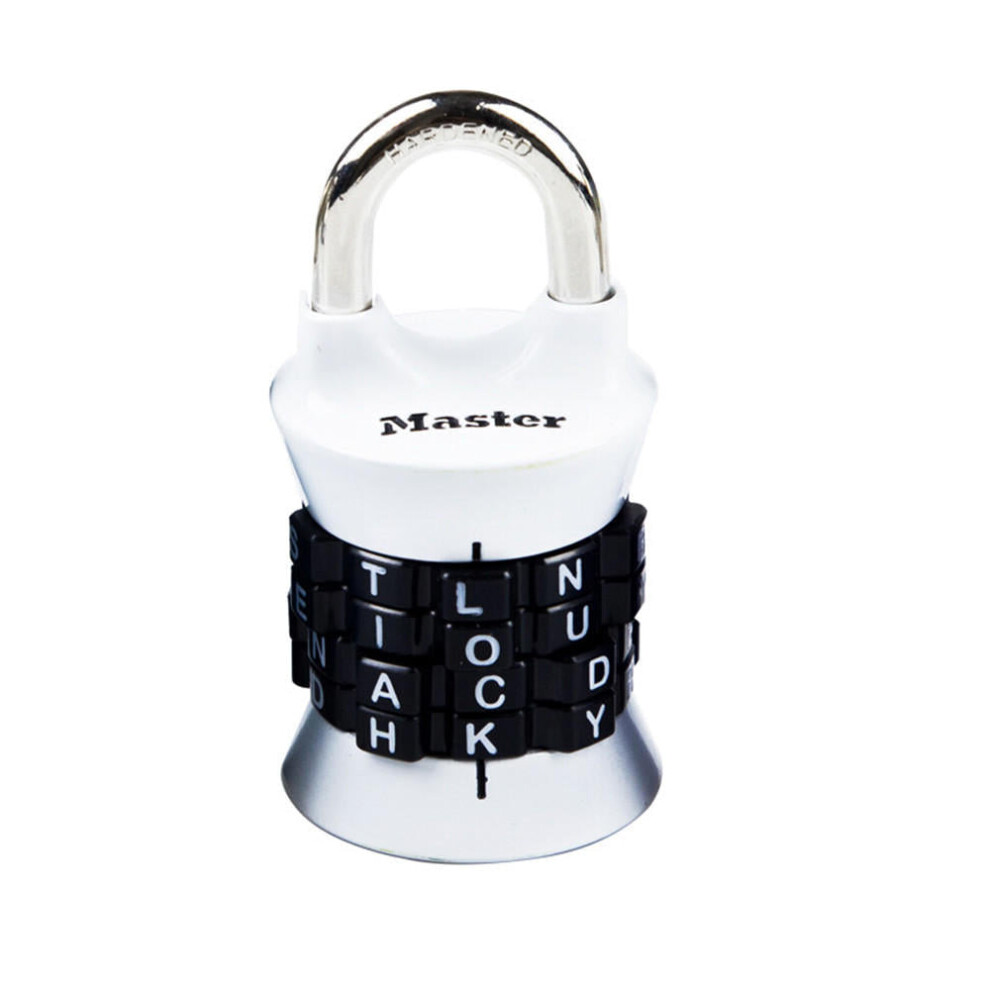 (Black White) Digit/Letters Combination Password Lock Alloy Steel Security Padlock Cabinet Luggage Coded Lock 3654659379542