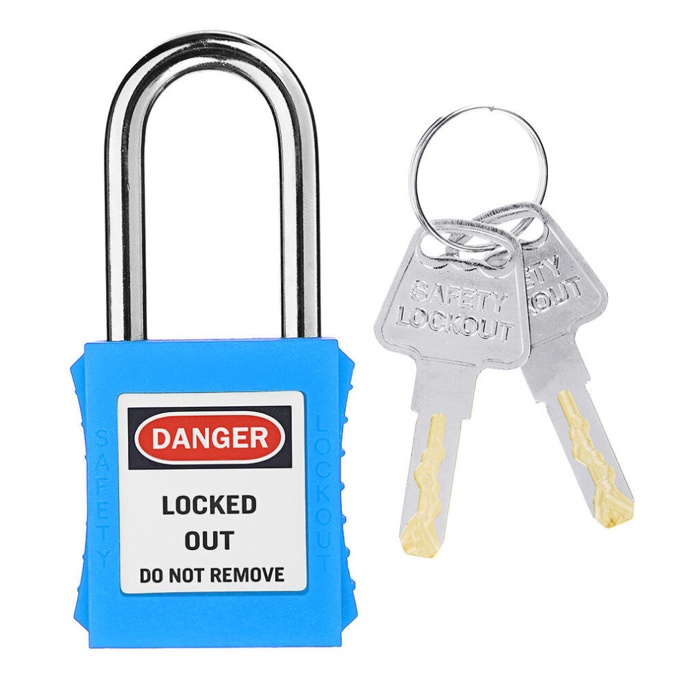 (Blue) 38mm Keyed-Alike Message Padlock Sets ABS Steel Lock Plastic Security Industry Padlock