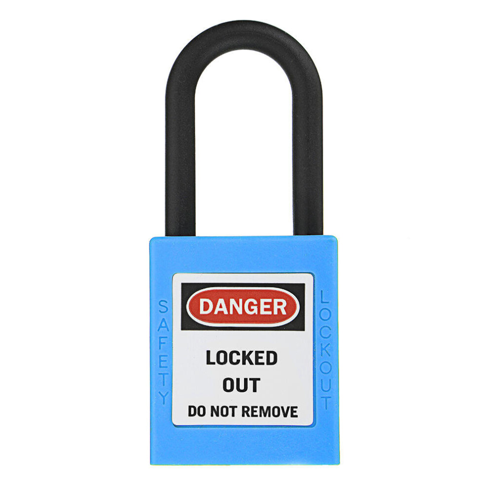 (Blue) ABS Steel Lock Keyed-Alike Message Padlock Sets Plastic Security Industry Padlock