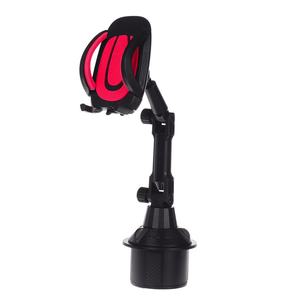 (Red) Car Phone Mount Gooseneck Bracket for 4-6 inch Devices 360 Rotation
