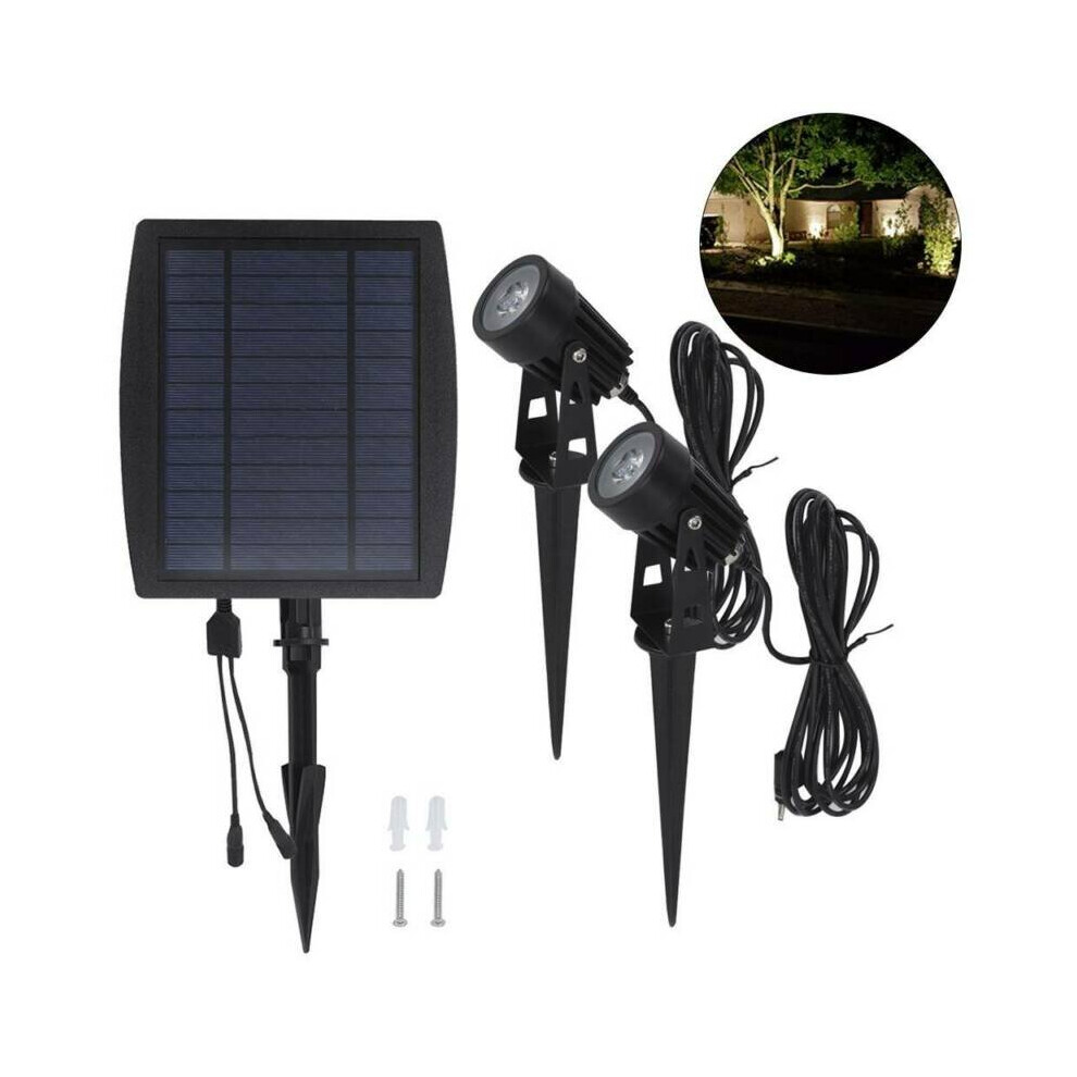 2X Solar Spot Lights Waterproof Spot Lights Wall Outdoor Garden Lamp-image-OPC-P8ZTKGM-NEW