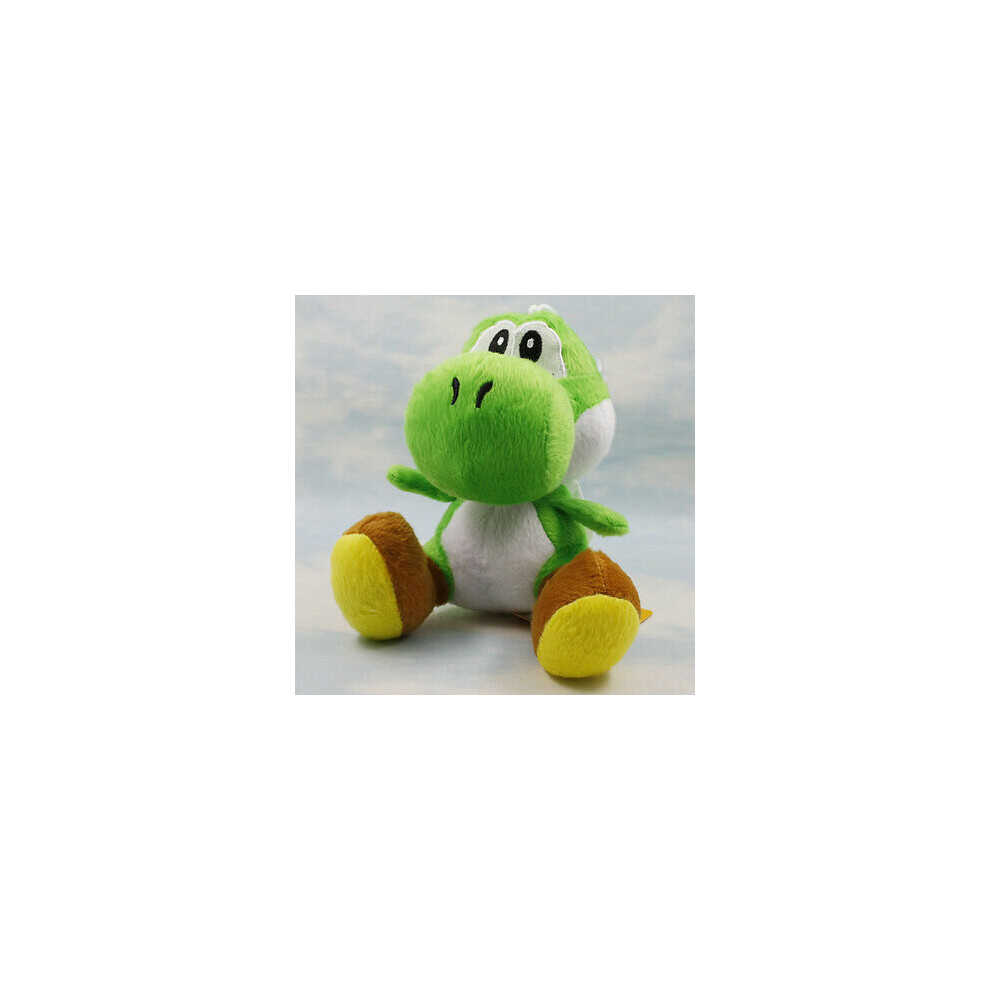 (18cm Green Yoshi) 6" Super Mario Bros Running Yoshi Soft Plush Toy Stuffed Doll Kids Gift