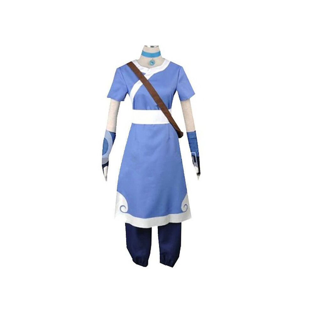 Avatar The Last Airbender Katara Cosplay Blue Costume Girl