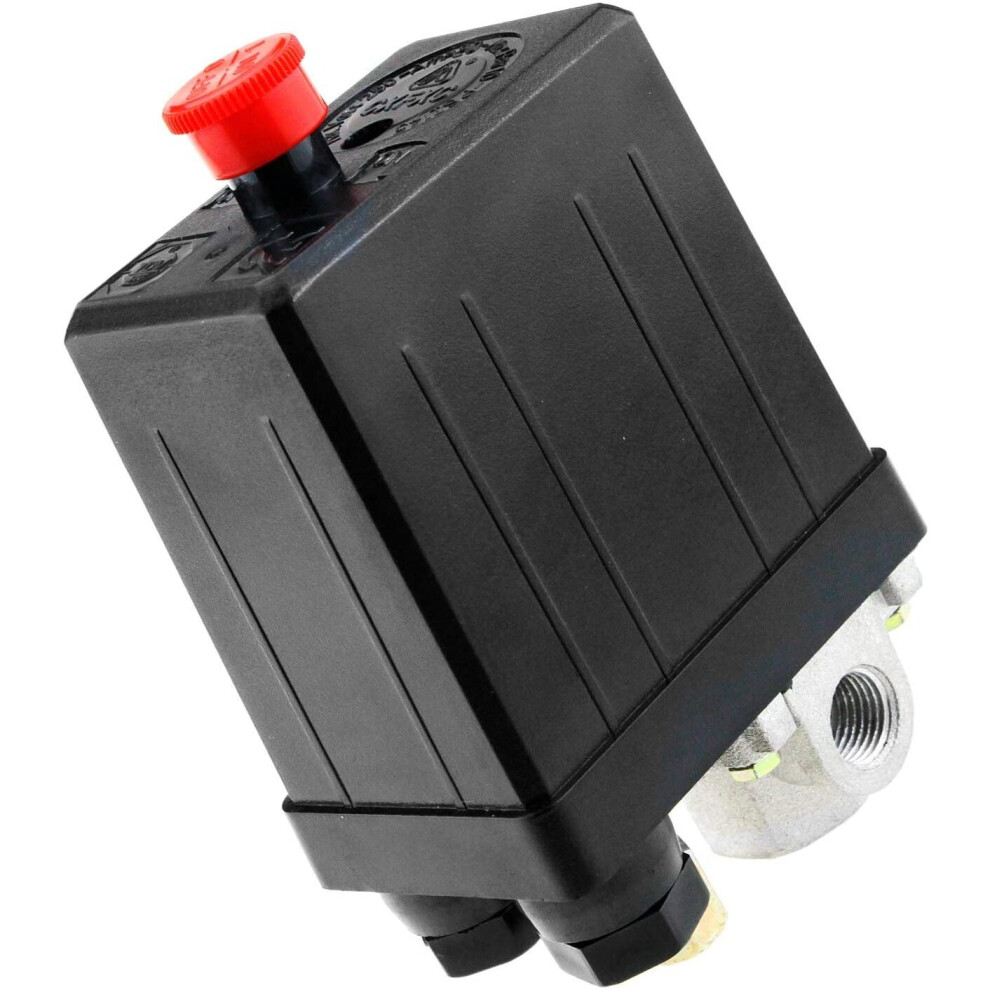Air Compressor Pressure Switch Single Phase 1/4" Bsp 4 Port Manifold 175Psi 15Amp 614608779512
