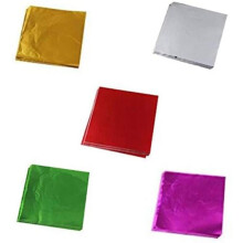 500 Pieces 5 Colors Chocolate Sweets Foil Wrappers for Packaging Chocolate Candy