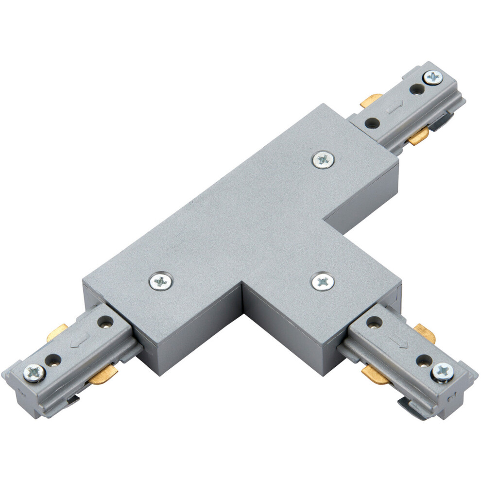 Loops Commercial Track Lighting T-Connector - 180Mm X 107Mm - Silver