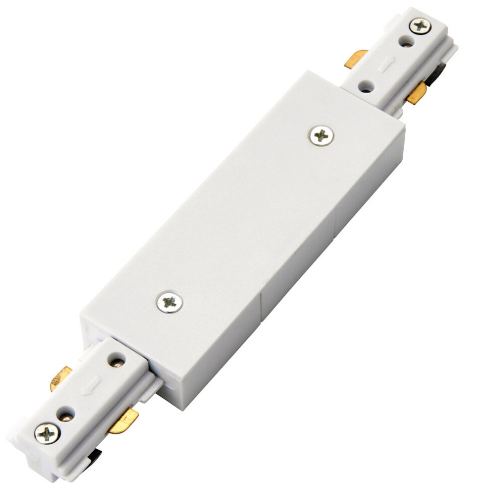 Commercial Track Light Central Connector - 180mm Length - White ABS