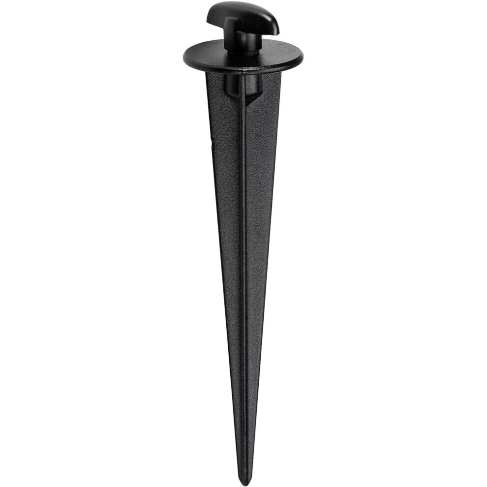 Outdoor Earth Ground Spike for Flood Lights - Black Polycarbonate