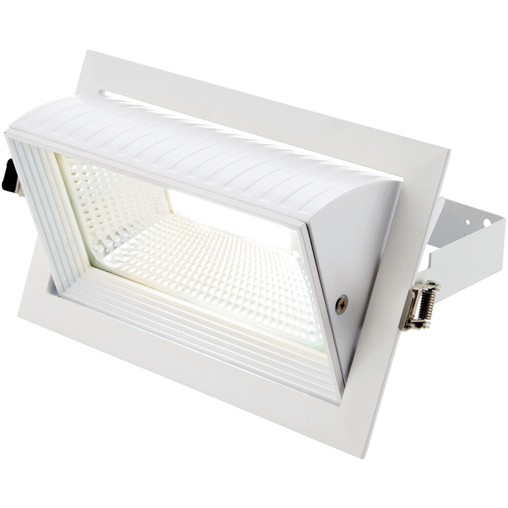 Loops Fully Adjustable Ceiling Downlight - 35W Cool Led - Matt White