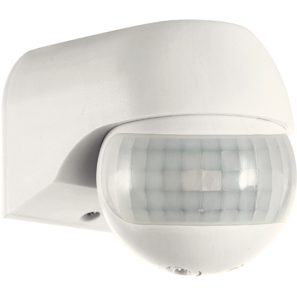 Outdoor Security PIR Detector - Wall Mounted - IP44 Rated -  White