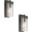 Loops 2 PACK Modern Outdoor IP44 Wall Lantern Light - 15W E27 GLS LED - Dimmable 1