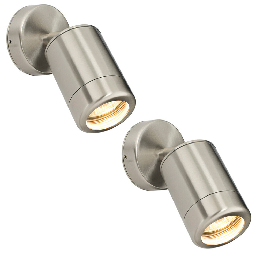 Loops 2 Pack Adjustable Ip65 Spot - 7W Led Gu10 - Marine Grade Stainless Steel Light