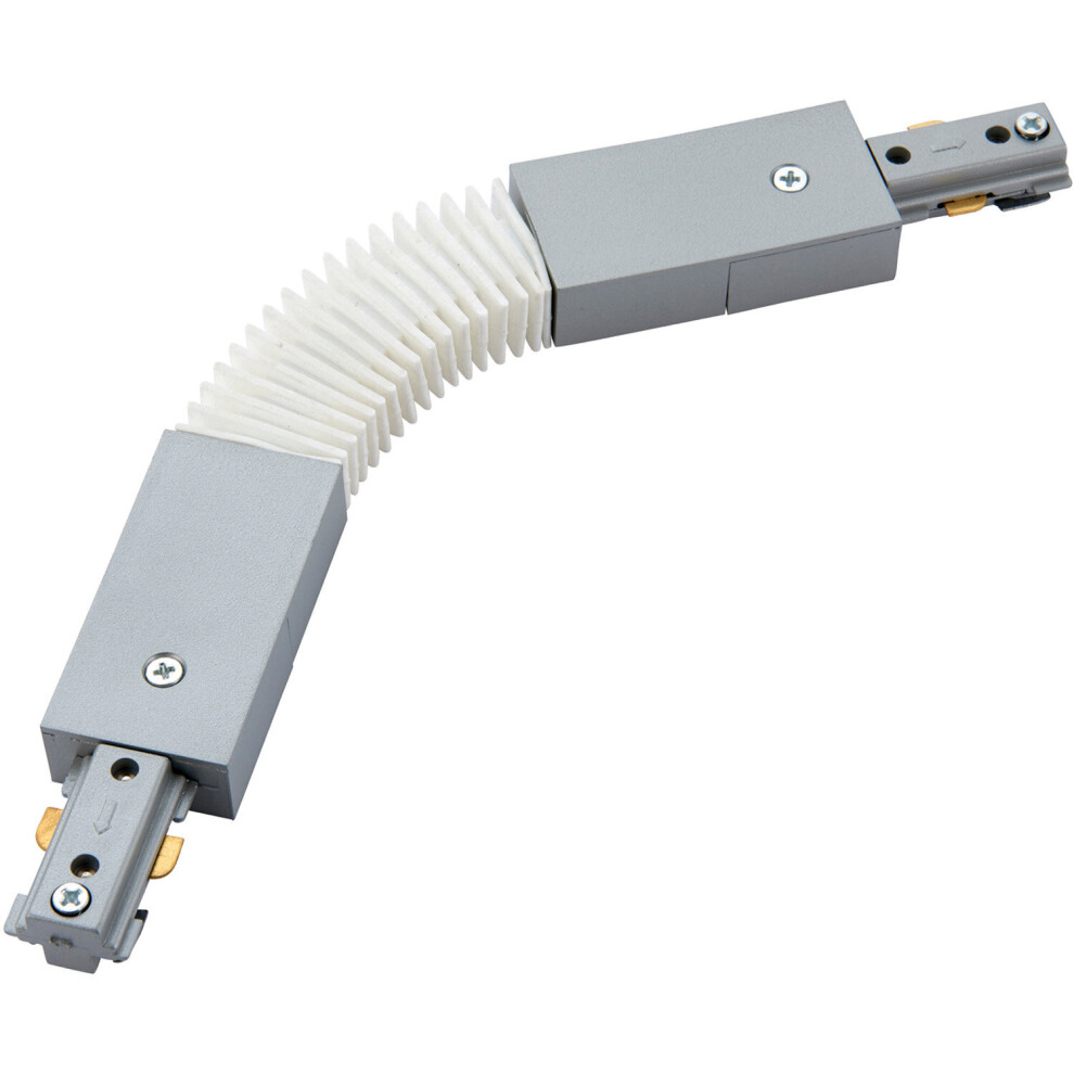 Commercial Track Light Flexible Connector - 300mm Length - Silver