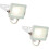 Loops 2 PACK Outdoor Waterproof LED Floodlight - 10W Cool White LED - Matt White 1